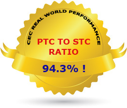 Very High 94.3% PTC to STC Performance Ratio.